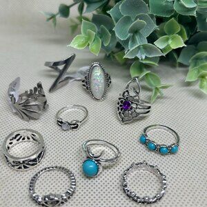 Silver Decorative Rings